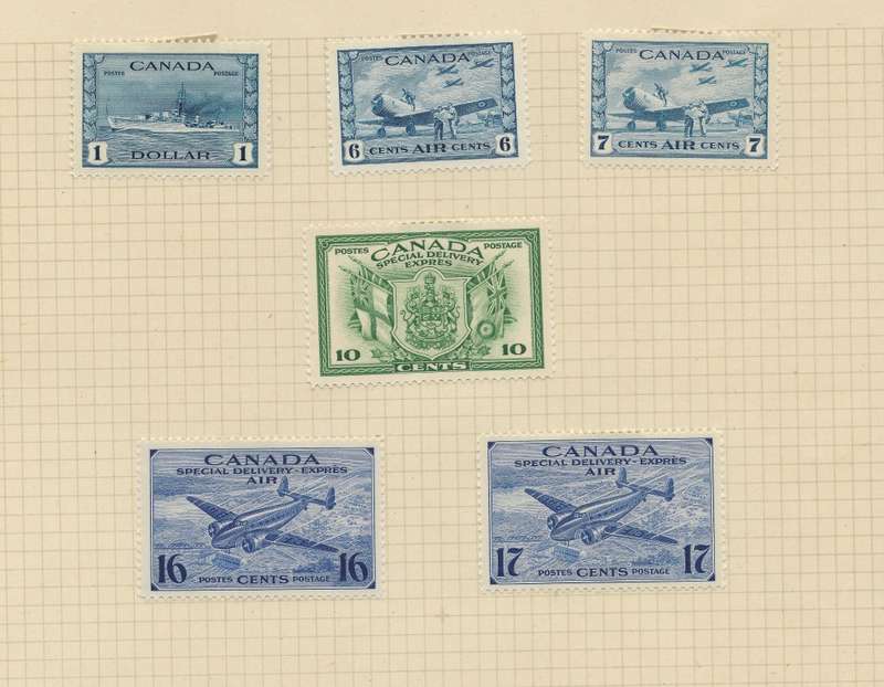 Canada 1942 War issues Scott#249-262 + Coils 278-281 + Air mail VF Mint CV$282