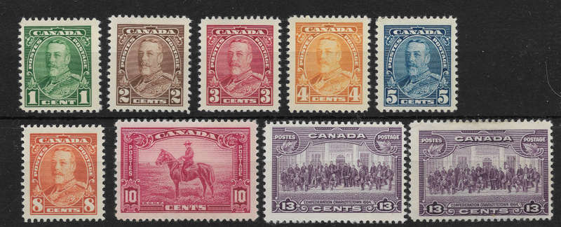 Canada 1935 KGV Pictorials Scott#217-224 VF Mint CV$51