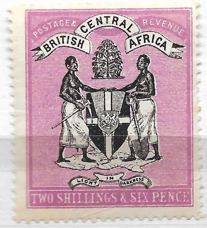 Scarce! B.C.A.(Nyasaland): 1896 SG37 2/6d Black and Magenta(WM CA) MM CV £220 - See Desc