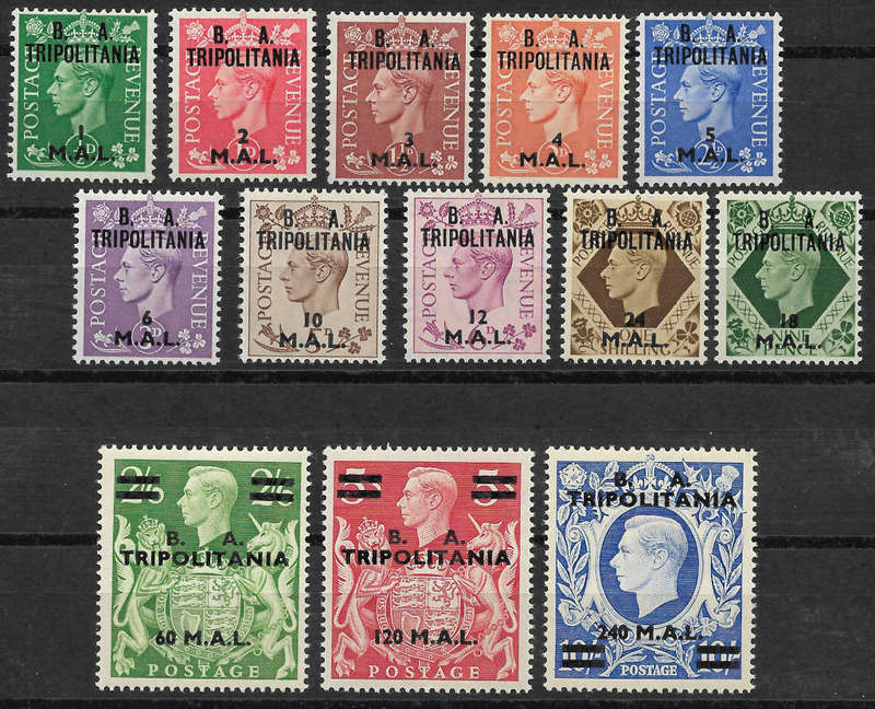 1950 Italian Colonies - Tripolitania KGVI set of 13 - Superb UM - CV R4,000.00