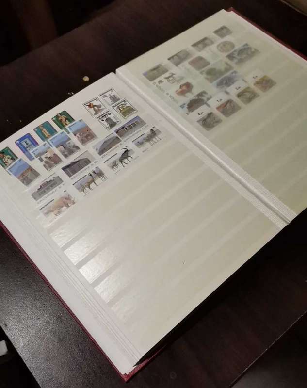 Stock book 16pg (32 sides) second hand KEK with some stamps. Good Condition - See below