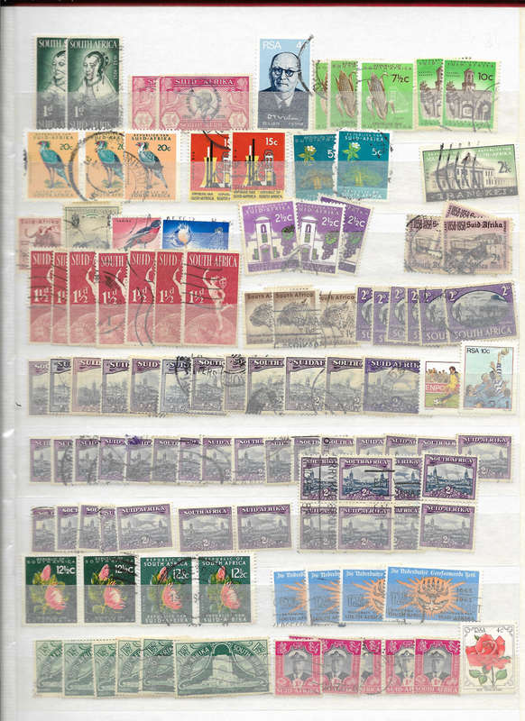LIGHTHOUSE 8pg Stock book second hand Filled with Postmarks Union&RSA few pre-union -Great Condition