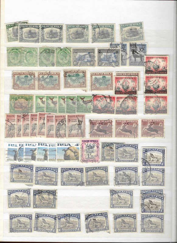 LIGHTHOUSE 8pg Stock book second hand Filled with Postmarks Union&RSA few pre-union -Great Condition
