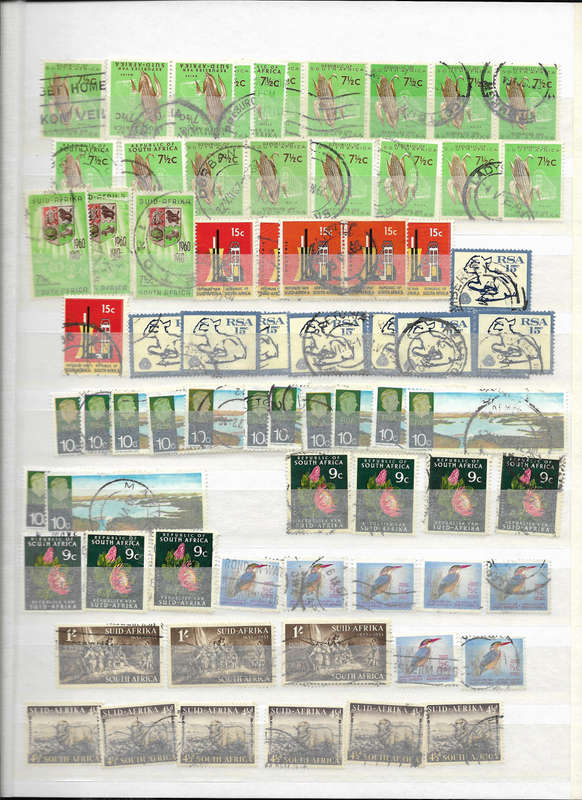 LIGHTHOUSE 8pg Stock book second hand Filled with Postmarks Union&RSA few pre-union -Great Condition