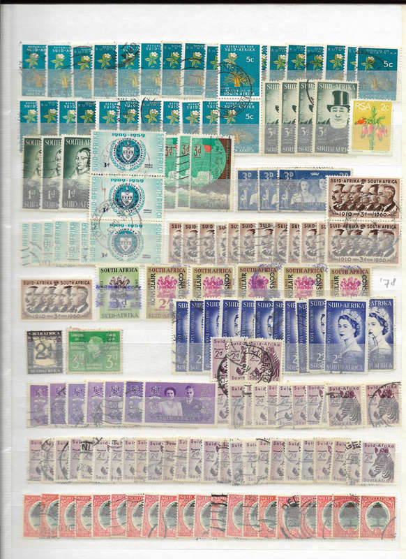 LIGHTHOUSE 8pg Stock book second hand Filled with Postmarks Union&RSA few pre-union -Great Condition