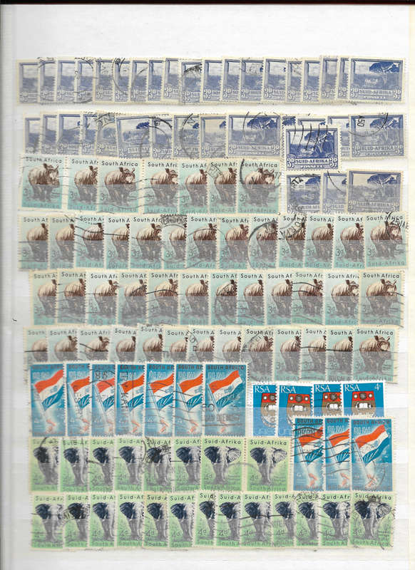 LIGHTHOUSE 8pg Stock book second hand Filled with Postmarks Union&RSA few pre-union -Great Condition
