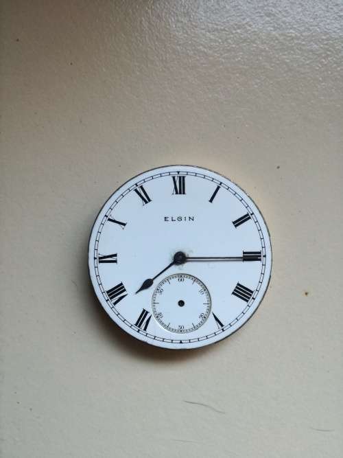 Elgin pocket watch face.