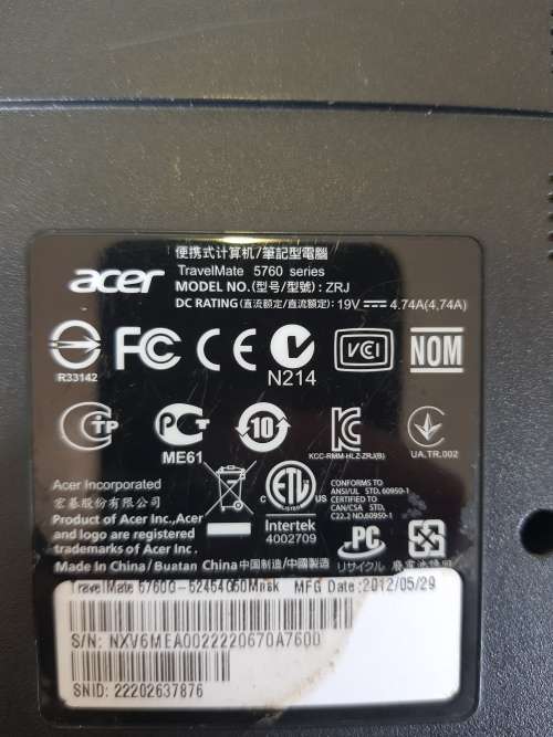 i5 Acer Laptop ( for parts /repair)