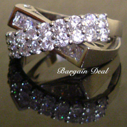 Size 6/ 7 /8 !! 25 stone Round Brilliant Cut 6.25ct Diamond Ring in vintage glamour!!