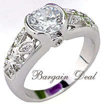Size 7 !! 15 stone 2.3ct Vintage Style Engagement Diamond Ring !!