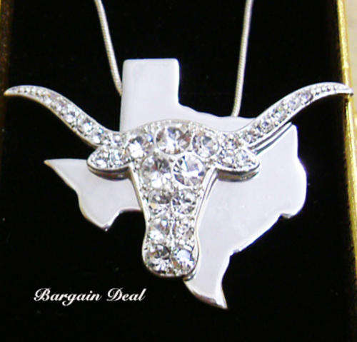 R100only! Silver Bull Head Necklace with 27 stone Sparkling Genuine Crystal from Jessica Simpson!!