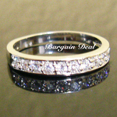 Size 5/Size8!! Stylish 10stone 1.2ct Round Brilliant Cut Eternity Ring clad in 18K White Gold!!