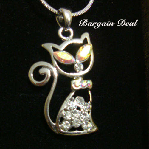 R90 only! Designer 15stone Genuine Crystal Sparkling Kitten Necklace for a Sweet Beauty !