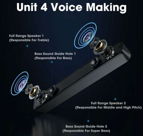 POWERFUL BLUETOOTH SOUNDBAR 2.0||CRISP BASS|| BUILT IN BATTERY, FM,SDCARD,USB&LED LIGHTSHOW||BARGAIN