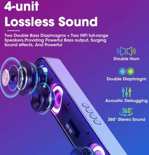 POWERFUL BLUETOOTH SOUNDBAR 2.0||CRISP BASS|| BUILT IN BATTERY, FM,SDCARD,USB&LED LIGHTSHOW||BARGAIN