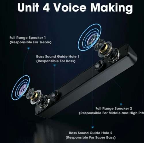POWERFUL BLUETOOTH SOUNDBAR 2.0||CRISP BASS|| BUILT IN BATTERY, FM,SDCARD,USB&LED LIGHTSHOW||BARGAIN