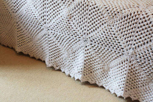 White Crochet Bed Cover