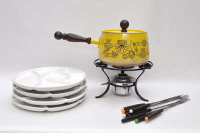 Retro Fondue Set, circa 1970-80