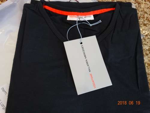 Vodafone Mclaren Merc F1 Racing Team T- Shirt for Men - XL - BLACK- New - Official Gear