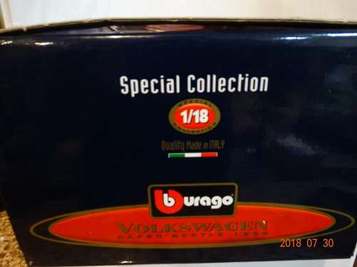 Burago 1/18 Scale Diecast 3381 Volkswagen Beetle 1955 Red- BARGAIN,  WOW
