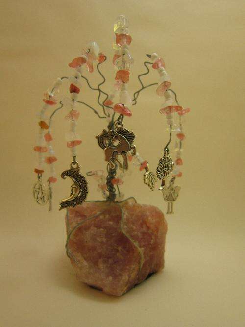 Crystal Tree - Strawberry and Tibetan Quartz