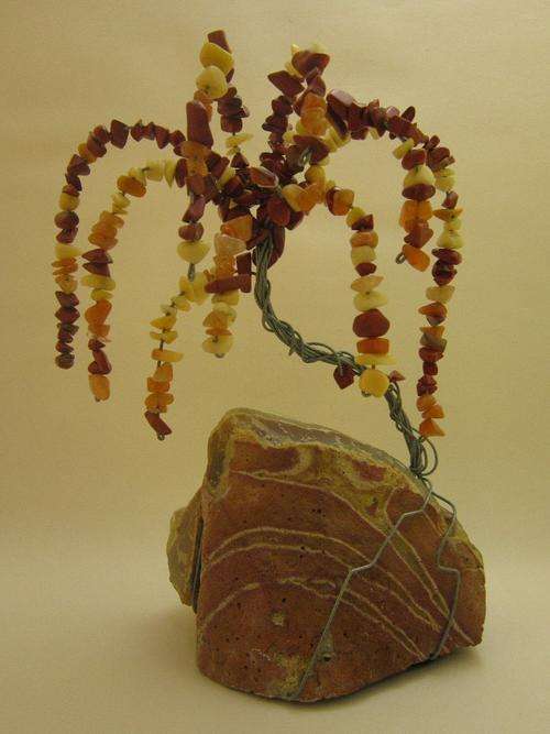 Crystal Tree - Red & Yellow Jasper With Carnelian