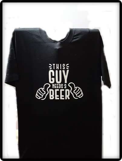 Mens Funny T-Shirt - Glow in the Dark - This Guy Needs a Beer