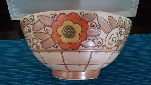 BURSLEY WARE CHARLOTTE RHEAD TL3 TRELLIS DESIGN BOWL