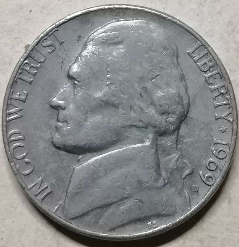 1969 5 cent