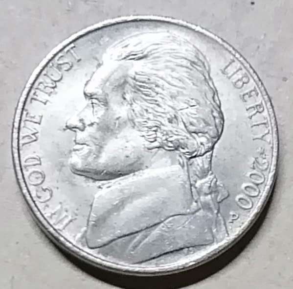 USA 2000 P Liberty 5 Cents nickel