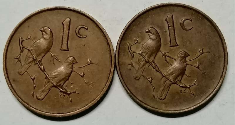 1967 1 CENT SET AFR + ENG