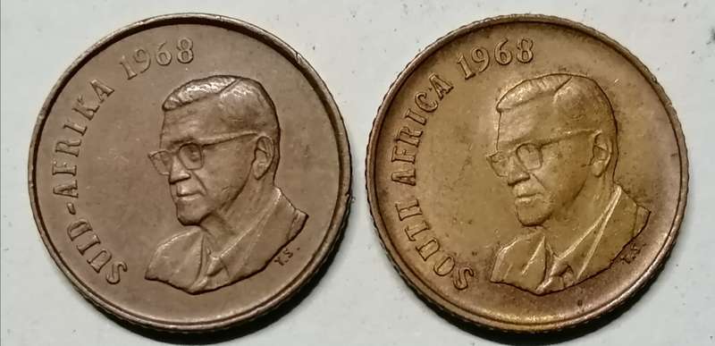 1968 1 CENT SET AFR + ENG