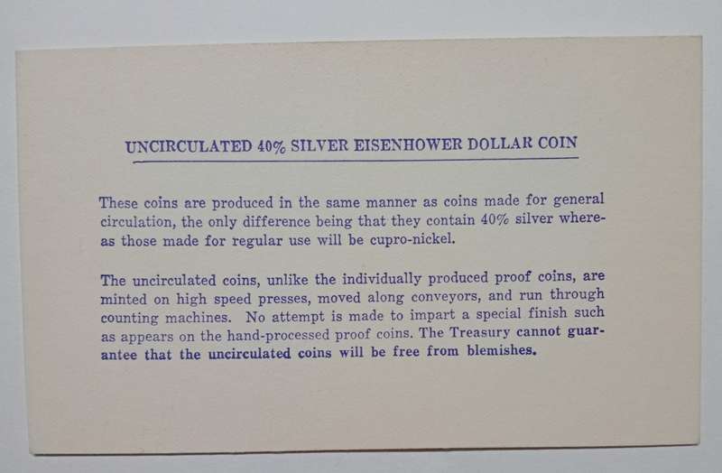 1971 Brilliant UC Eisenhower Silver Dollar