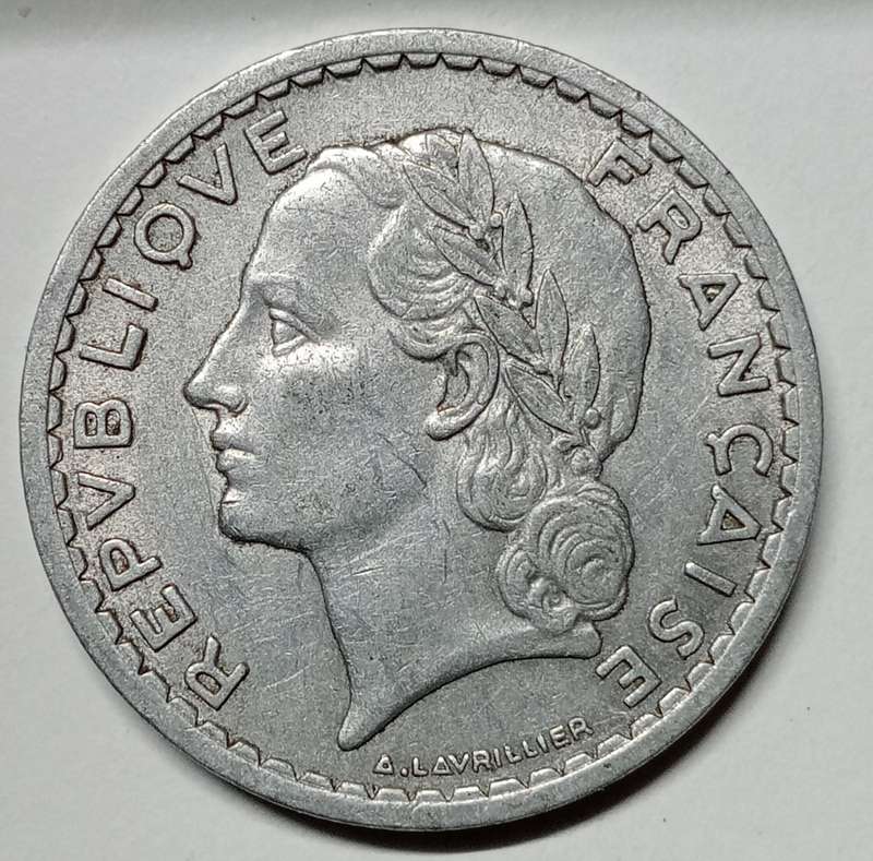 1947 FRANCE 5 FRANCS (ALUMINIUM)