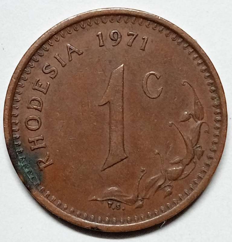 GREAT 1971 RHODESIA 1 CENT