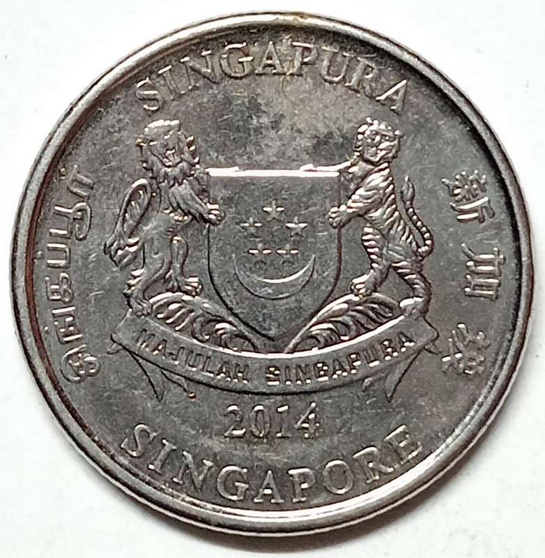 GREAT 2014 SINGAPORE 20 CENT - AU