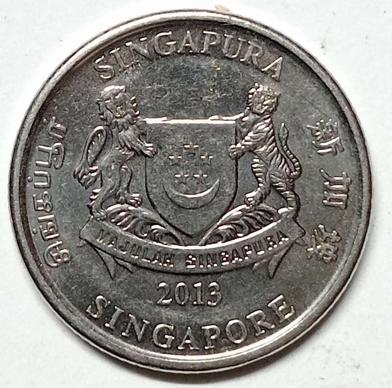 GREAT 2013 SINGAPORE 20 CENT - AU