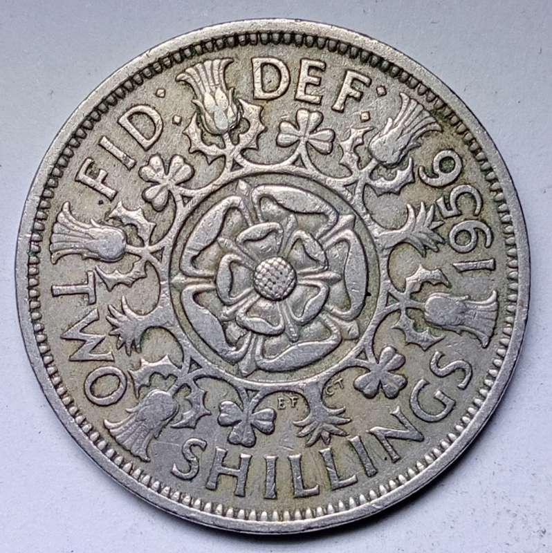 GREAT 1956 UK Great Britain 2 Shillings