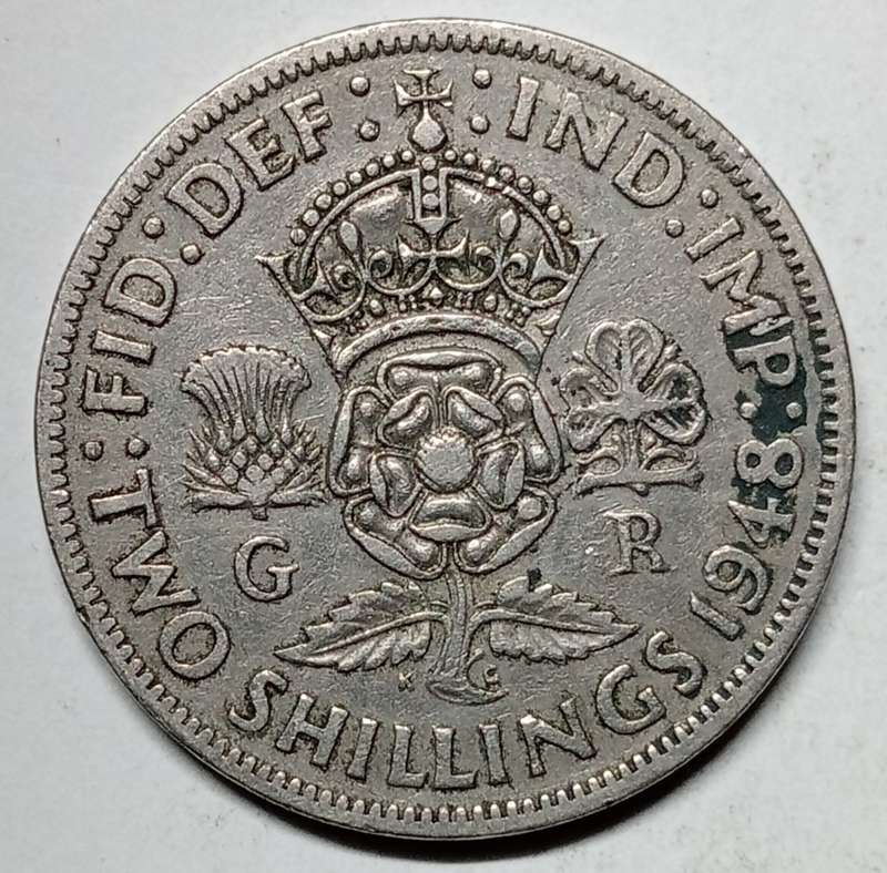GREAT 1948 GREAT BRITAIN 2 SHILLINGS