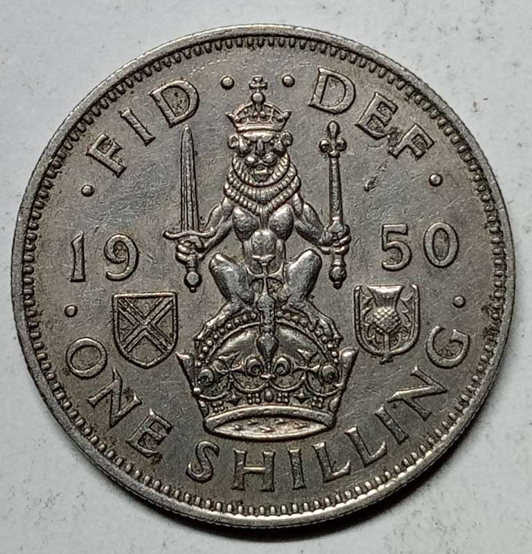 GREAT 1950 UK SHILLING - HIGH GRADE