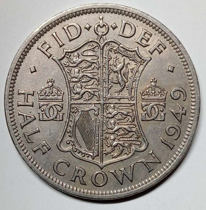 GREAT 1949 MINT SET HALF CROWN, 2 SHILLING, SHILLING AND SIXPENCE