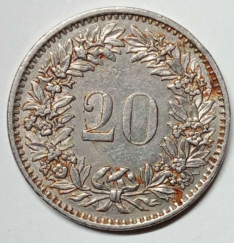 Switzerland 20 RAPPEN 1970