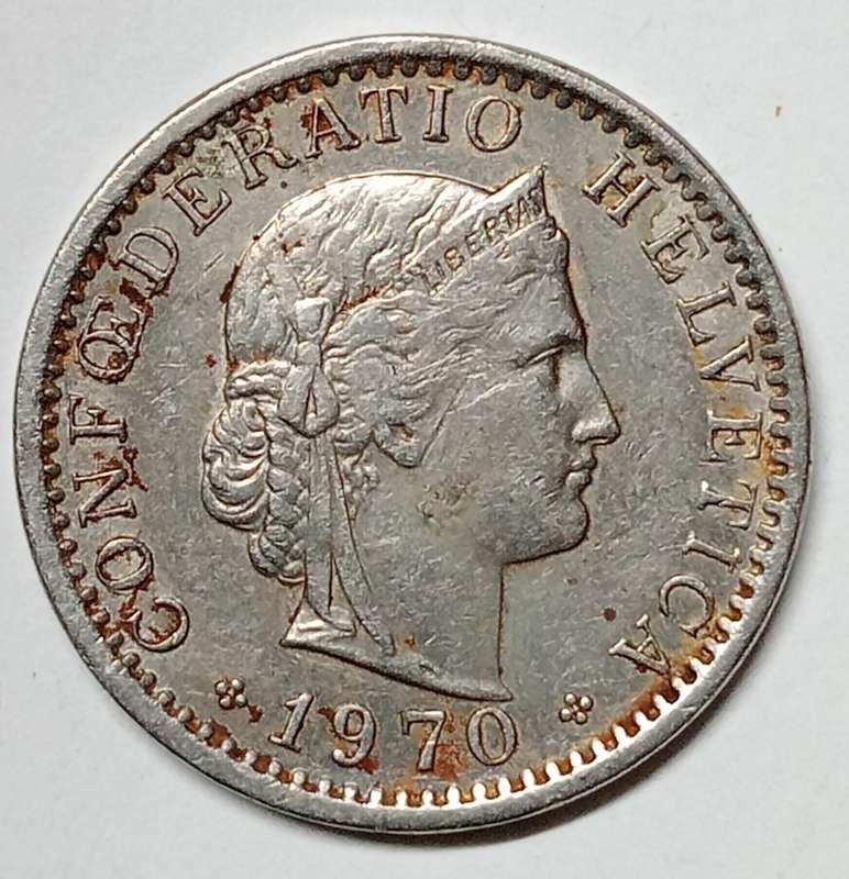 Switzerland 20 RAPPEN 1970
