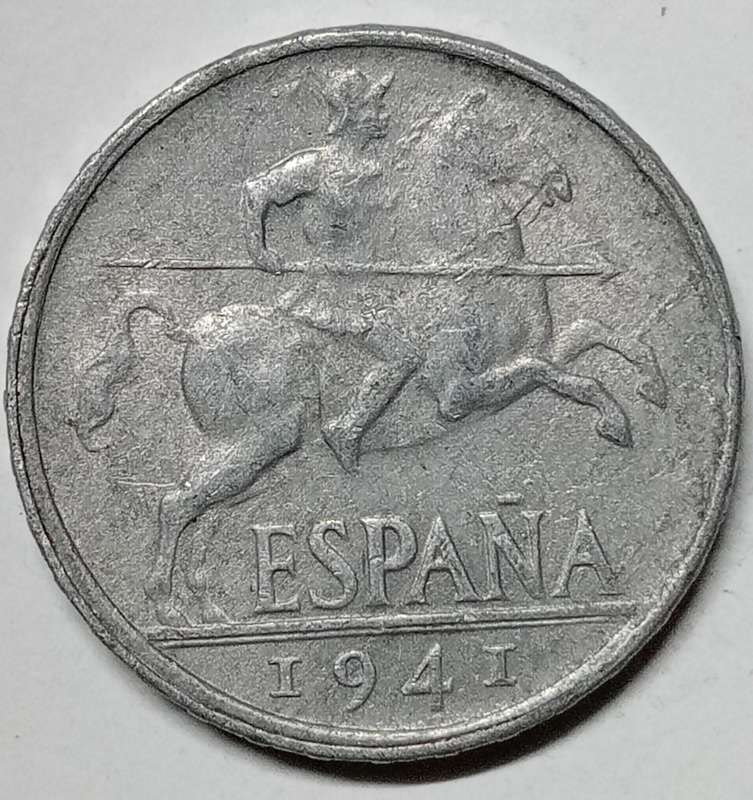 GREAT 1941 SPAIN 10 Centimos