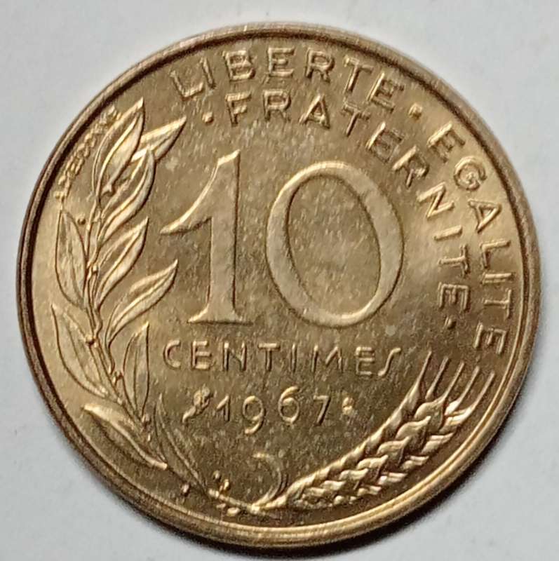 BRILLIANT 1967 10 centimes France - BU