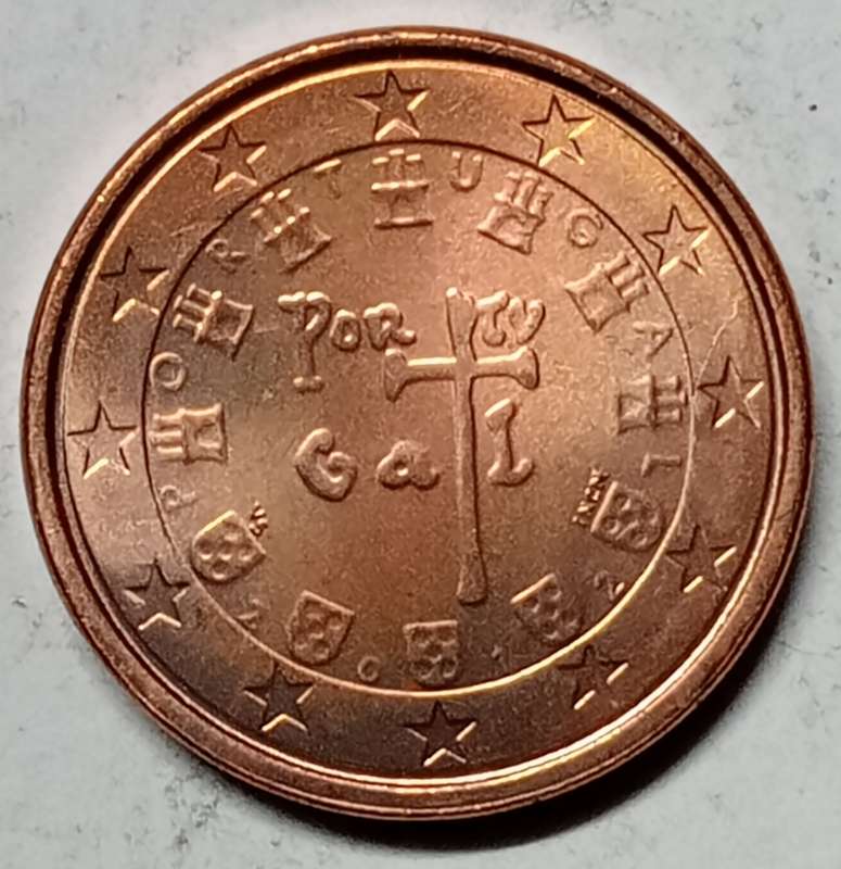 BRILLIANT 2012 PORTUGAL EURO 1 CENT - BU