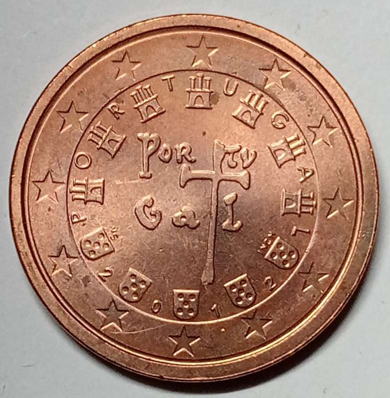 BRILLIANT 2012 PORTUGAL EURO 2 CENT - AU