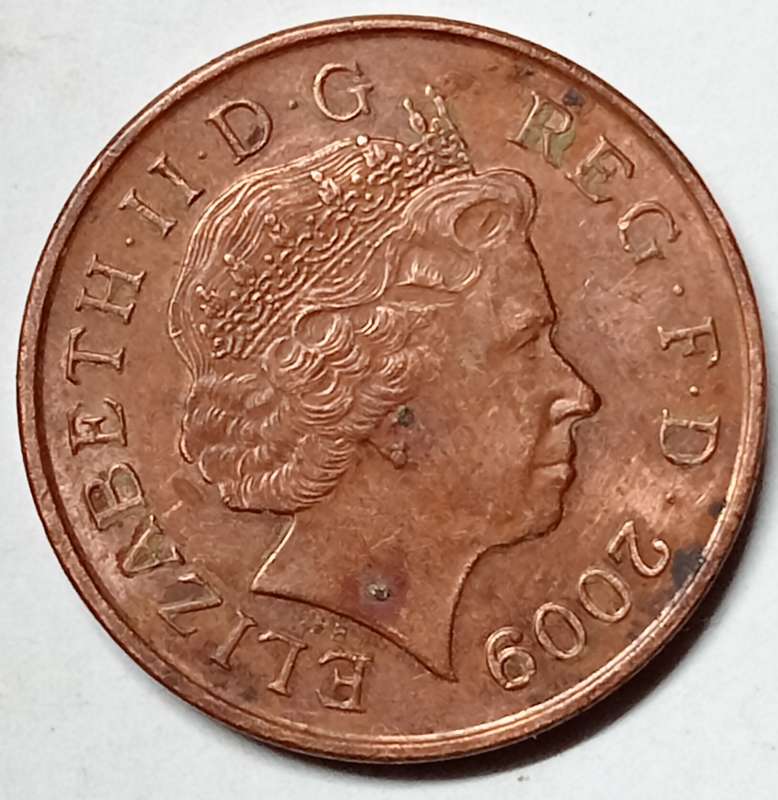 2009 GREAT BRITAIN  1 PENNY / NEW PENCE (with multiple small errors extra metal)
