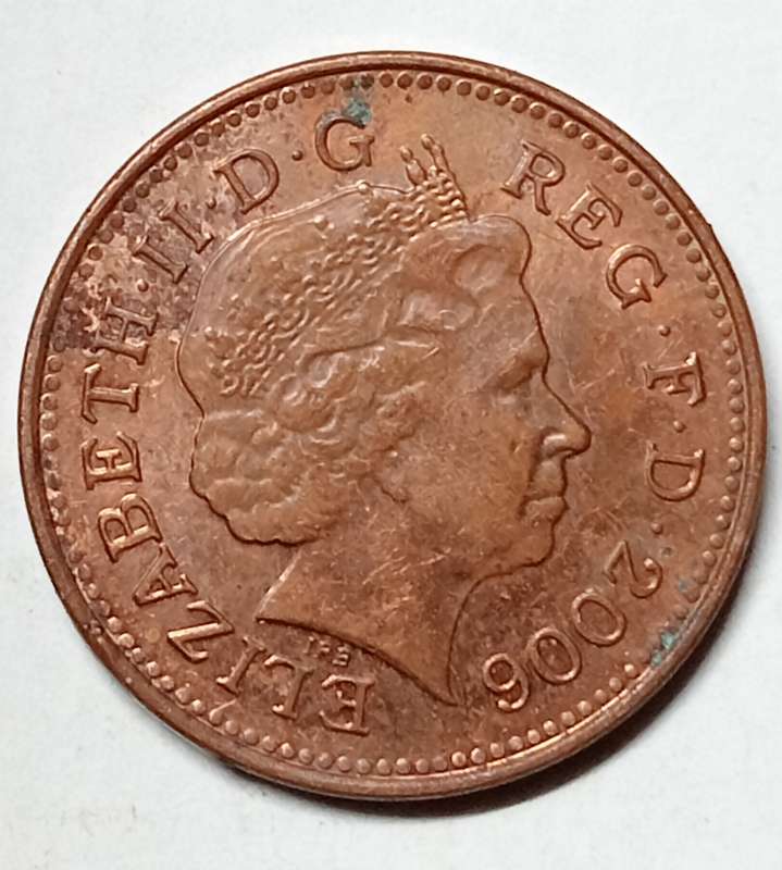 2006 GREAT BRITAIN  1 PENNY / NEW PENCE (with - errors extra metal)