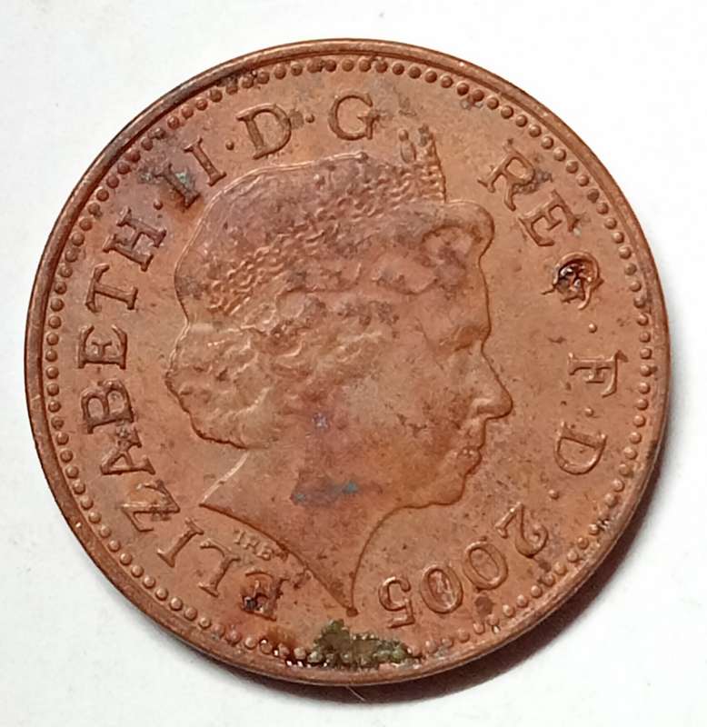 2005 GREAT BRITAIN  1 PENNY / NEW PENCE (with errors extra metal)